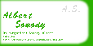 albert somody business card